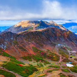 Caucasus Mountains Panoramic View from the Viewpoint at Rose Peak Rosa Peak and Roza Khutor
